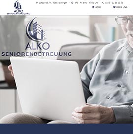 Webseite Alko Seniorenbetreuung